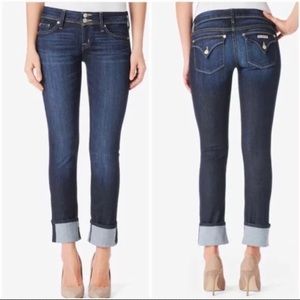 Hudson Ginny Crop Straight with Cuff Jeans Size 26
